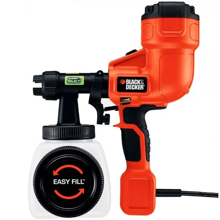 Pistola de Pintura e Pulverizador Alto Volume e Baixa Pressão HVLP 350W 220V Black & Decker