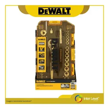 Jogo de Ferramentas Mecânicas com 30 Peças e Maleta Dewalt