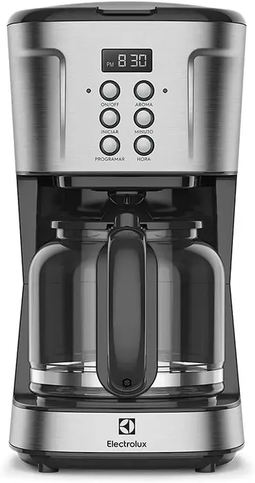 Cafeteira Elétrica Electrolux ECM30 Inox 1,5L com Timer e Painel Digital 127V