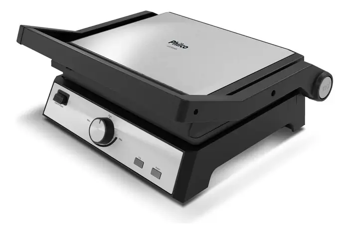 Philco Grill e Sanduicheira 2 em 1 Chapa com Abertura 180° PGR50A - Preto