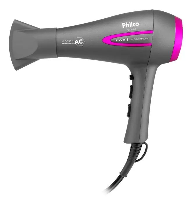 Secador De Cabelos Philco 2100w Cor Cinza