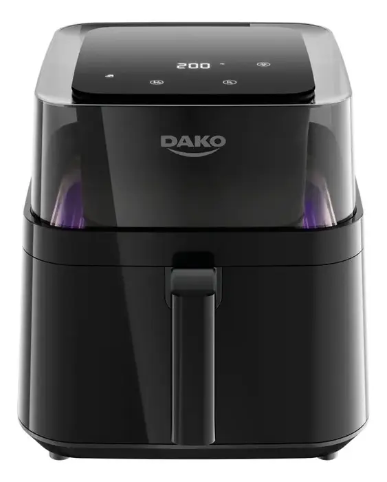 Fritadeira Air Fryer Dako Digital 6 Litros 4 em 1 Preto