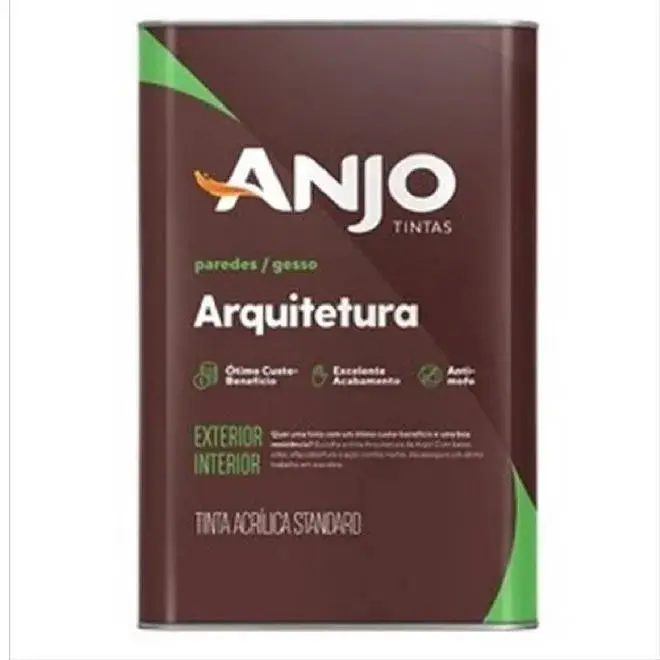 Tinta Acrílica Arquitetura Fosca Standard 18L Branco Neve - ANJO