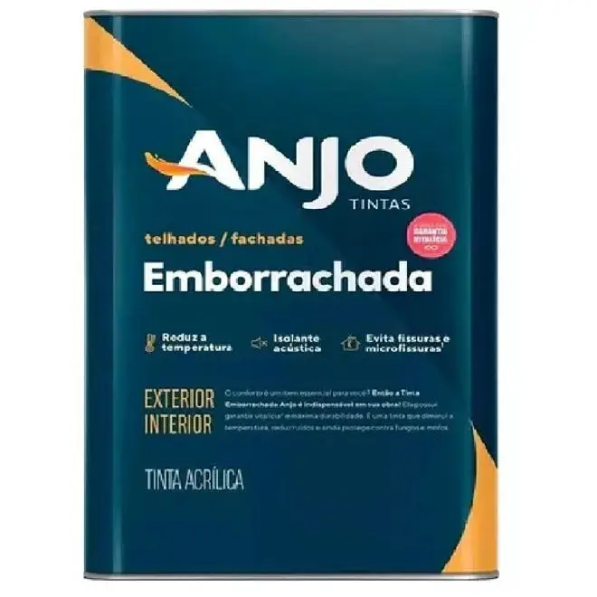 Tinta acrílica emborrachada acetinada 18L branca - ANJO