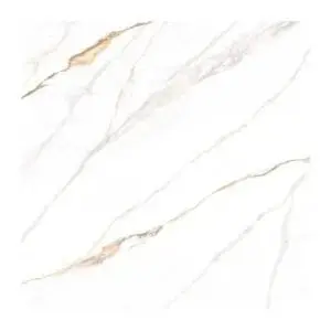 Piso Calacata Ochre Retificado Polido Branco 75x75cm 3,37m2