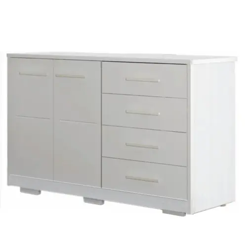 Cômoda Ludimila 2 Portas 4 Gavetas Branco